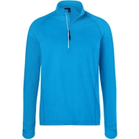 Men's Sports Shirt Halfzip - Bright blue