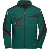 Workwear Softshell Jacket - STRONG - - Dark green/black