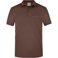 Men's Workwear Polo Pocket - Brown