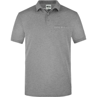 Men's Workwear Polo Pocket - Grey heather