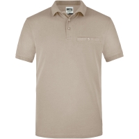 Men's Workwear Polo Pocket - Stone