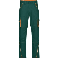 Workwear Pants  - COLOR - - Dark green/orange