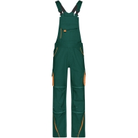 Workwear Pants with Bib - COLOR - - Dark green/orange