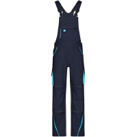 Workwear Pants with Bib - COLOR - - Navy/turquoise