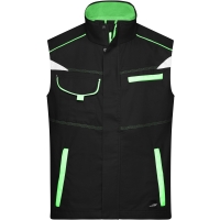 Workwear Vest - COLOR - - Black/lime green