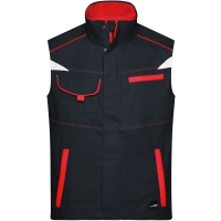 Workwear Vest - COLOR - - Carbon/red
