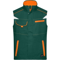 Workwear Vest - COLOR - - Dark green/orange