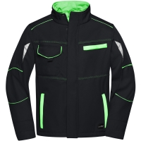 Workwear Softshell Jacket - COLOR - - Black/lime green