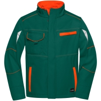 Workwear Softshell Jacket - COLOR - - Dark green/orange