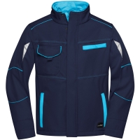 Workwear Softshell Jacket - COLOR - - Navy/turquoise