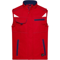 Workwear Softshell Vest - COLOR - - Red/navy