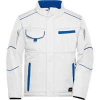 Workwear Softshell Padded Jacket - COLOR - - White/royal
