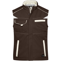 Workwear Softshell Padded Vest - COLOR - - Brown/stone
