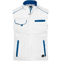 Workwear Softshell Padded Vest - COLOR - - White/royal