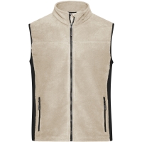 Men's Workwear Fleece Vest - STRONG - - Stone/black
