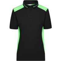 Ladies' Workwear Polo - COLOR - - Black/lime green