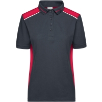 Ladies' Workwear Polo - COLOR - - Carbon/red