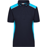 Ladies' Workwear Polo - COLOR - - Navy/turquoise