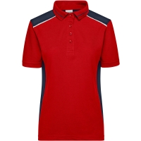 Ladies' Workwear Polo - COLOR - - Red/navy