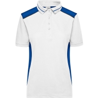 Ladies' Workwear Polo - COLOR - - White/royal