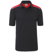 Men's Workwear Polo - COLOR - - Carbon/red