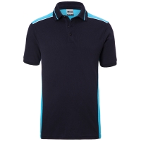 Men's Workwear Polo - COLOR - - Navy/turquoise