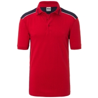 Men's Workwear Polo - COLOR - - Red/navy
