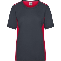 Ladies' Workwear T-Shirt - COLOR - - Carbon/red