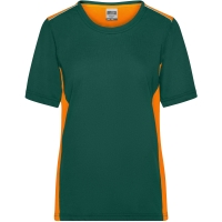 Ladies' Workwear T-Shirt - COLOR - - Dark green/orange