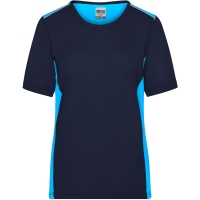 Ladies' Workwear T-Shirt - COLOR - - Navy/turquoise