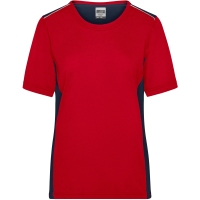 Ladies' Workwear T-Shirt - COLOR - - Red/navy