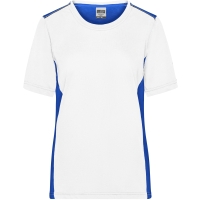 Ladies' Workwear T-Shirt - COLOR - - White/royal