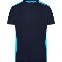 Men's Workwear T-Shirt - COLOR - - Navy/turquoise