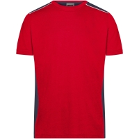 Men's Workwear T-Shirt - COLOR - - Red/navy