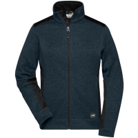 Ladies' Knitted Workwear Fleece Jacket - STRONG - - Navy/navy