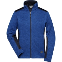 Ladies' Knitted Workwear Fleece Jacket - STRONG - - Royal melange/navy