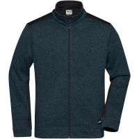 Men's Knitted Workwear Fleece Jacket - STRONG - - Navy/navy