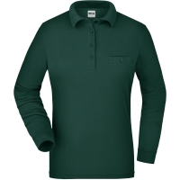 Ladies' Workwear Polo Pocket Longsleeve - Dark green