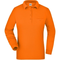 Ladies' Workwear Polo Pocket Longsleeve - Orange