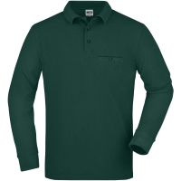 Men's Workwear Polo Pocket Longsleeve - Dark green