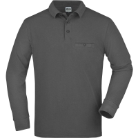 Men's Workwear Polo Pocket Longsleeve - Dark grey