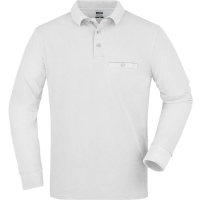 Men's Workwear Polo Pocket Longsleeve - White