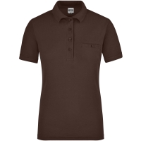 Ladies' Workwear Polo Pocket - Brown