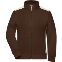 Ladies' Workwear Sweat Jacket - COLOR - - Brown/stone