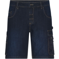 Workwear Stretch-Bermuda-Jeans - Blue denim