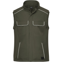 Workwear Softshell Vest - SOLID - - Olive