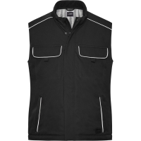 Workwear Softshell Padded Vest - SOLID - - Black