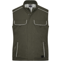 Workwear Softshell Padded Vest - SOLID - - Olive