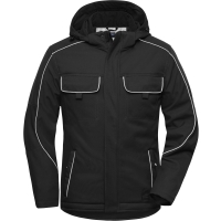 Workwear Softshell Padded Jacket - SOLID - - Black