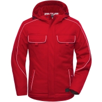 Workwear Softshell Padded Jacket - SOLID - - Red